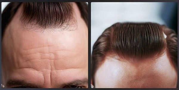 Hair Transplant Front Before After AI Photo
